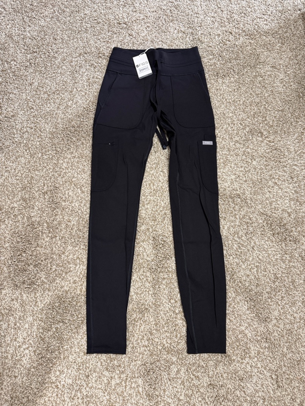 Seville XS Figs Black Performance Pocket Leggings